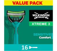 WILKINSON SWORD Xtreme 3 pour homme | Sensitive | Lot de 16 rasoirs jetables