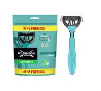 Wilkinson Sword Xtreme 3 Sensitive - Pack de 16 unités + 4 Offres - Rasoirs jetables 3 lames flexibles pour hommes à la peau sensible