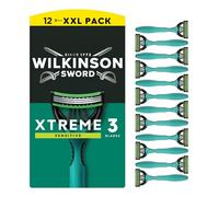 Wilkinson Sword Xtreme 3 Sensitive Rasoir jetable pour hommes, idéal pour les trousses de toilette des hommes, parfait pour le rasage quotidien, lot de 12
