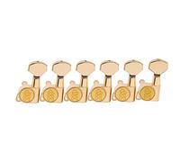 Wilkinson WJN07 Gaucher Guitare Mécaniques 6 en Ligne E-Z-LOK Tuners pour Guitare électrique Type Strat Tele, Doré