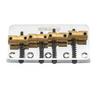 Wilkinson WOB41 57mm Chevalet Bridge Basse 4 Cordes Pontets Laiton pour Precision/Jazz Bass, Chrome