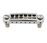 Wilkinson WOGT3 52mm Style Pigtail Chevalet Cordier Wraparound Bridge Tailpiece pour Guitare électrique Epiphone Les Paul Junior SG, Chrome