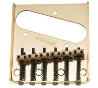 Wilkinson WOT02 54mm Vintage Chevalet Telecaster Bridge 6 Pontets Laiton pour Guitare électrique Tele TL Style, Doré