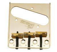 Wilkinson WTB Vintage Chevalet Telecaster 3 Pontets Laiton Compensés pour Guitare électrique Style Tele, Doré