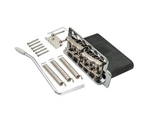 Wilkinson WV6-SB 54mm 5 + 1 Trou Chevalet Tremolo Vibrato Vintage Pontets Acier avec Bloc en Acier Complet pour Guitare électrique Fender USA et Japan Strat Style, Chrome