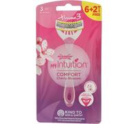 Wilkinson Xtreme3 Intuition Comfort Rasoir jetable pour femmes, Cherry, 8pcs (W302318900))