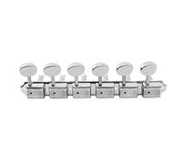 WilkinsonWilkinson Deluxe WJ55S Vintage 6 en Ligne Mécaniques Split Shaft Tuners pour Guitare électrique Squier Fender Classic Vibe Strat/Tele Style,Chrome
