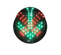 WilkSxyc Feu de Signalisation LED 200 mm, 2 en 1 Croix Rouge Flèche Verte Indicateur de Trafic, Étanche IP65, pour Station de Péage, Lavage de Voiture, Voie de Stationnement (Color : 24V, Size : 1 P