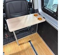 WilkSxyc Table Camping Car Pliable pour Camping-Car, Poste de Travail Informatique, Table Murale avec Pied Rabattable, Charge Maximale de 25 Kg, pour Caravanes(Beige)