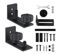 Wilktop 2Pcs Guide de Plancher,Guide-porte Coulissante Réglable,Rail de porte Coulissante au Sol avec 8 Options de Configuration pour Porte de Grange,Portes Coulissantes