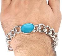 Will and Weaves Bracelet de style Salman Khan en acier inoxydable pour homme Style Bollywood Bajrangi Bhaijaan Argenté