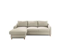 BestMobilier WILL canapé d'angle gauche convertible 4 places - Tissu Beige