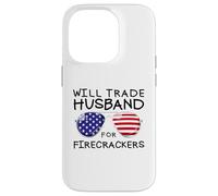 Will échangera son mari contre des feux d'artifice amusants pour femmes le 4 juillet Coque pour iPhone 14 Pro