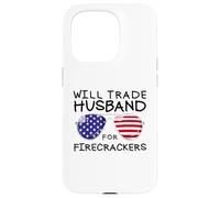 Will échangera son mari contre des feux d'artifice amusants pour femmes le 4 juillet Coque pour iPhone 15 Pro
