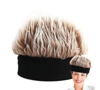 Will Hats for Men, Men Wig Hat | Coiffure en tricot Hip Hip avec flux de toison, chapeau à court terme élastique, cheveux artificiels sont parfaits et les femmes sont parfaites! Appuyez sur vos so