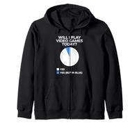 Will I Play Video Games Today Yes But in Blue Funny Gamer Sweat à Capuche