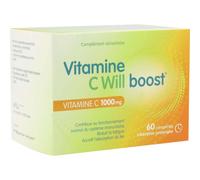 Will-Pharma Vitamine C Will Boost 1000mg Immunité & Énergie Complément Alimentaire 60 Comprimés