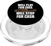 Will Play for Free Trombone Trombone Trombone PopSockets PopGrip pour MagSafe
