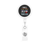 Will Say Gay and I Will Protect Trans Kids LGBTQ Pride Porte-badge rétractable Reel Clip Id Card Holder forNurse Student Office Worker