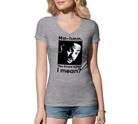 Will Smith Smash Inspired You Know What I Mean Chemise Femme Col V Gris Size S