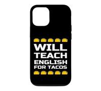 Will Teach English for Tacos Citation drôle de Professeur d'anglais Coque pour iPhone 12/12 Pro