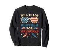 Will troque son frère contre des feux d'artifice pour les tout-petits du 4 juillet Sweatshirt