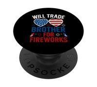 Will va échanger son frère contre un feu d'artifice pour le 4 juillet PopSockets PopGrip Adhésif