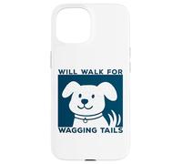 Will Walk for Wagging Tails Dog Lover Grunge Design Coque pour iPhone 15