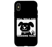 Will Walk for Wagging Tails Dog Lover Grunge Design Coque pour iPhone X/XS