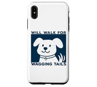 Will Walk for Wagging Tails Dog Lover Grunge Design Coque pour iPhone XS Max
