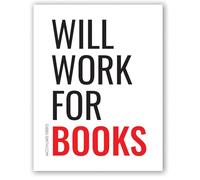 Will Work for Books Sticker (Pack of 6)