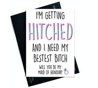 Will You Be My Demoiselle D'Honneur Carte Drôle Demoiselle D'Honneur Carte Demoiselle D'Honneur Carte Alternative Original Bestest Bitch Surprise Carte Friend PC291