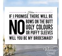 WILL You BE My Demoiselle d'honneur Maid d'honneur Matron d'honneur Sister Chief Inviter carte carte postale mariés