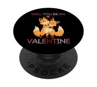 Will You be My Valentine Day Funny Single Love ? PopSockets PopGrip Adhésif