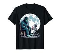 will you marry me bigfoot, cool moon propose bigfoot alien T-Shirt
