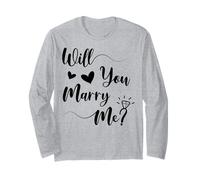 Will You Marry Me, de jolies fiançailles assorties à de jeunes mariés Manche Longue