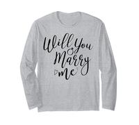 Will You Marry Me, de jolies fiançailles assorties à de jeunes mariés Manche Longue