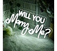 Will You Marry Me LED Signes de néon Acrylique transparent Lumières Décoration pour mariage Fête d'anniversaire Mur Maison Chambre à coucher Décoration d'art avec USB 5V