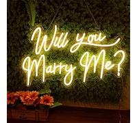 Will You Marry Me Neon Sign LED Modeling Light Lettres Lumineuses Panneau Acrylique Panneau Néon Lumière Décorative, 65X35cm (Color : Warm White)