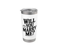 Will You Marry Me Proposition Engagement Gobelet isotherme en acier inoxydable double paroi