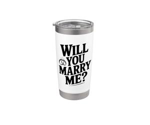 Will You Marry Me Proposition Engagement Gobelet isotherme en acier inoxydable double paroi