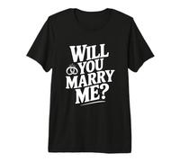 Will You Marry Me Proposition Engagement T-Shirt Haut de Gamme