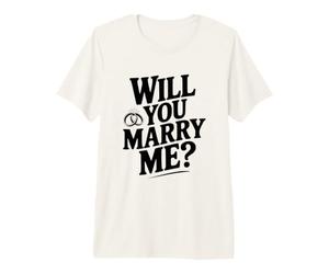 Will You Marry Me Proposition Engagement T-Shirt Haut de Gamme