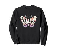 Willa Butterfly - Word Art personnalisé avec nom Mignon Sweatshirt