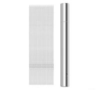 WILLBBQ Lot de 20 brochettes de barbecue en acier inoxydable 304, design plat sans essorage avec tube de rangement, outils de cuisson résistants à la rouille pour shish kebabs, camping