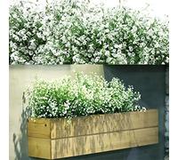 WILLBOND Lot de 12 arbustes artificiels décoratifs d'extérieur pour Arrangement Floral, Centre de Table, décoration de Jardin (Blanc)