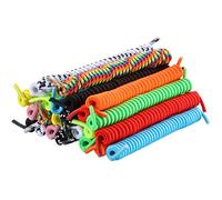 WILLBOND Lot de 12 paires de chaussures élastiques en dentelle couleur unie pour enfants et adultes, multicolore, M