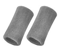 WILLBOND Lot de 2 Bracelets de Sport élastiques en Coton pour Le Sport, Gris 15,2 cm