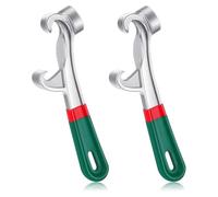 WILLBOND Lot de 2 ouvre-seaux en aluminium de 21,6 cm avec poignée en caoutchouc antidérapant, clé à molette, outil de retrait de couvercle pour la maison et l'industrie