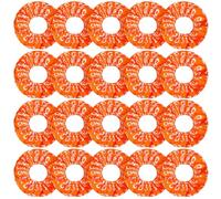 WILLBOND Lot de 20 chouchous élastiques pour cheveux de pom-pom girl, cadeaux de pom-pom girl, cadeaux pour filles, femmes, joueuses de sport, cadeau d'anniversaire (orange)